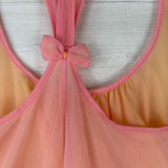 Betsey Johnson Double Layer Pink and Orange Chemise Size M - Picture 11 of 11